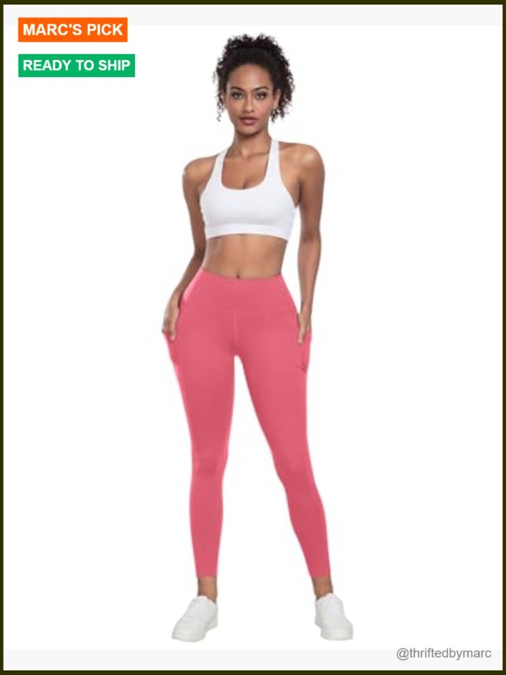 High Waisted Tummy Control Yoga Leggings with Pockets 6 Pack - Picture 2 of 6